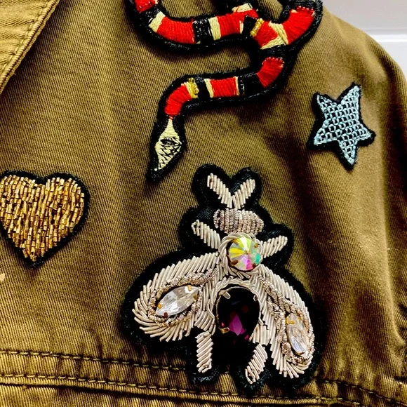 CINQ A SEPT MILITARY JACKET 💚 S - Picture 4 of 11